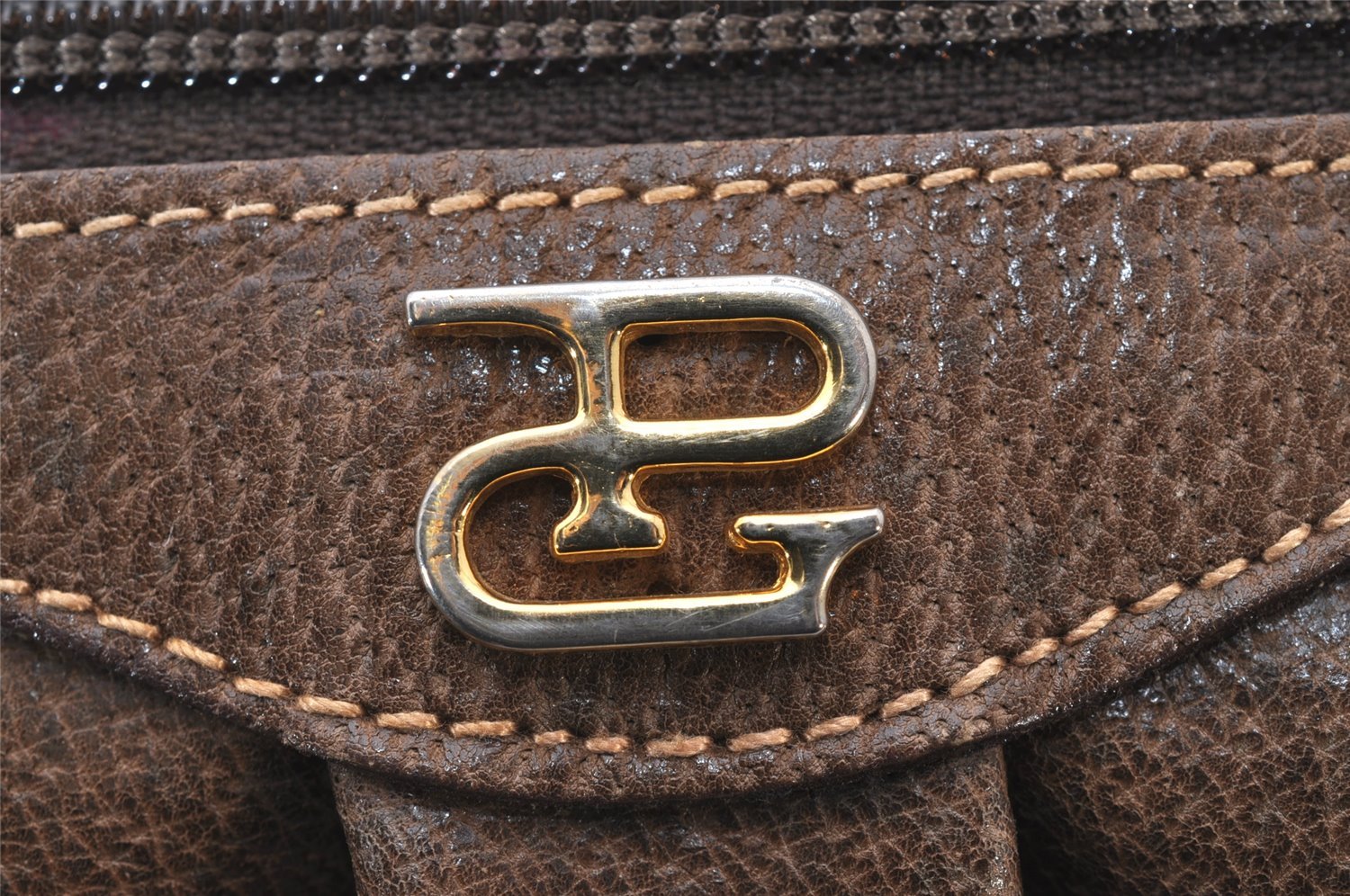 Authentic GUCCI GG Plus Shoulder Cross Body Bag GG PVC Leather Brown Junk 4795I