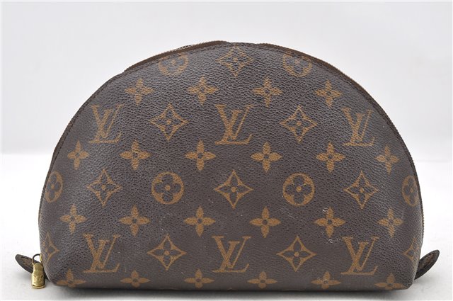 Auth LOUIS VUITTON Monogram Trousse Demi Ronde 23 Cosmetic Pouch M47520 LV 4799C