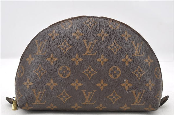 Auth LOUIS VUITTON Monogram Trousse Demi Ronde 23 Cosmetic Pouch M47520 LV 4799C