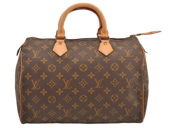 Authentic Louis Vuitton Monogram Speedy 30 Hand Boston Bag Old Model LV 4799I