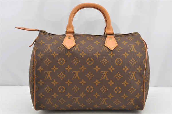 Authentic Louis Vuitton Monogram Speedy 30 Hand Boston Bag Old Model LV 4799I