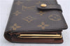 Louis Vuitton Monogram Porte Monnaie Billets Viennois M61663 Wallet Junk 4801D