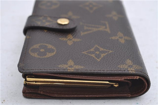 Louis Vuitton Monogram Porte Monnaie Billets Viennois M61663 Wallet Junk 4801D