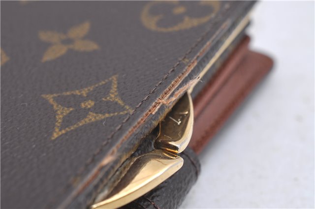 Louis Vuitton Monogram Porte Monnaie Billets Viennois M61663 Wallet Junk 4801D