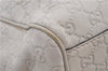 Authentic GUCCI Guccissima Sukey Shoulder Tote Bag GG Leather 211944 White 4802E