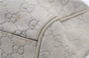 Authentic GUCCI Guccissima Sukey Shoulder Tote Bag GG Leather 211944 White 4802E