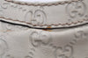 Authentic GUCCI Guccissima Sukey Shoulder Tote Bag GG Leather 211944 White 4802E