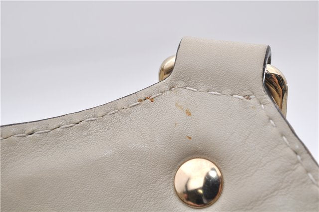 Authentic GUCCI Guccissima Sukey Shoulder Tote Bag GG Leather 211944 White 4802E