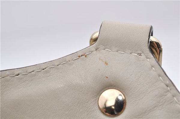 Authentic GUCCI Guccissima Sukey Shoulder Tote Bag GG Leather 211944 White 4802E