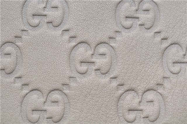 Authentic GUCCI Guccissima Sukey Shoulder Tote Bag GG Leather 211944 White 4802E