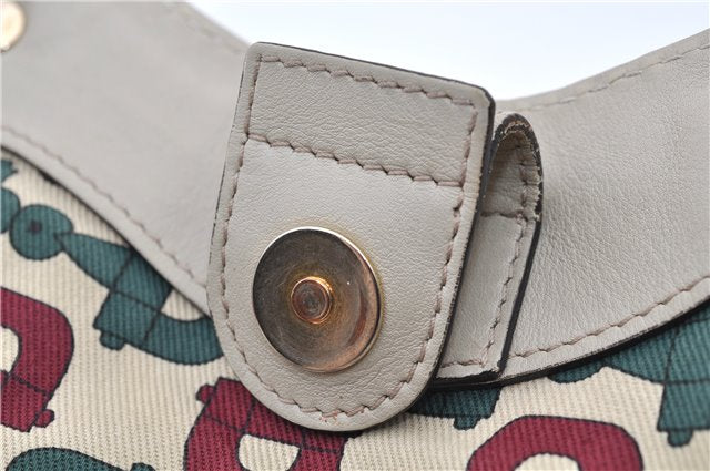 Authentic GUCCI Guccissima Sukey Shoulder Tote Bag GG Leather 211944 White 4802E