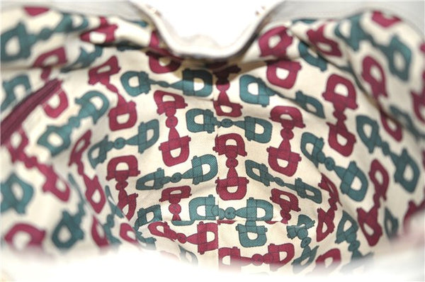 Authentic GUCCI Guccissima Sukey Shoulder Tote Bag GG Leather 211944 White 4802E