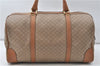 Authentic CELINE Macadam Blason Pattern Boston Hand Bag PVC Leather Beige 4803D