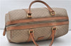 Authentic CELINE Macadam Blason Pattern Boston Hand Bag PVC Leather Beige 4803D