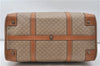 Authentic CELINE Macadam Blason Pattern Boston Hand Bag PVC Leather Beige 4803D