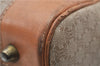 Authentic CELINE Macadam Blason Pattern Boston Hand Bag PVC Leather Beige 4803D