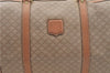 Authentic CELINE Macadam Blason Pattern Boston Hand Bag PVC Leather Beige 4803D