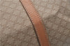 Authentic CELINE Macadam Blason Pattern Boston Hand Bag PVC Leather Beige 4803D