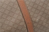 Authentic CELINE Macadam Blason Pattern Boston Hand Bag PVC Leather Beige 4803D