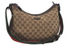 Auth GUCCI Web Sherry Line Shoulder Bag GG Canvas Leather 181092 Brown 4803I