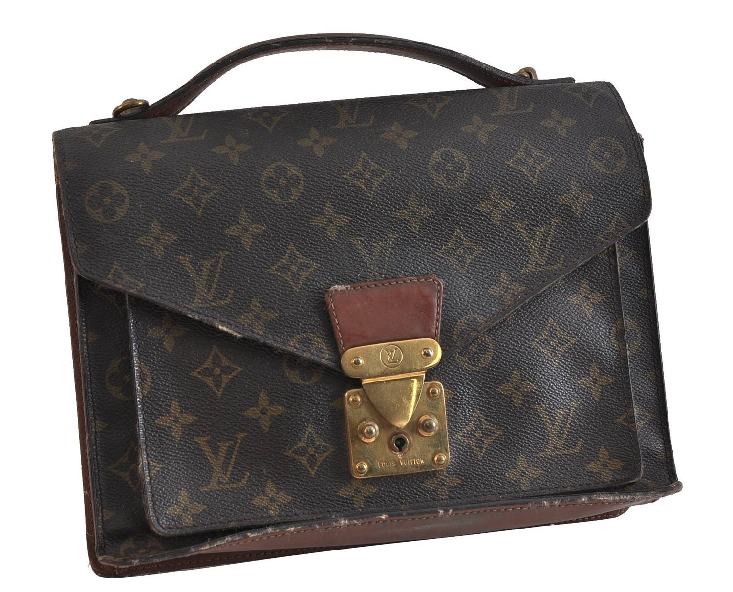 Authentic LOUIS VUITTON Monogram Monceau 2Way Shoulder Hand Bag M51185 LV 4805C