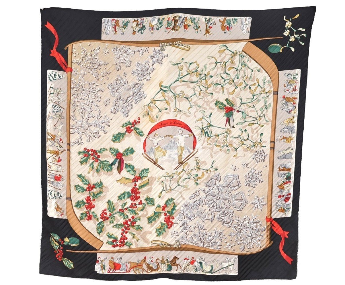 Authentic HERMES Pleats Scarf 