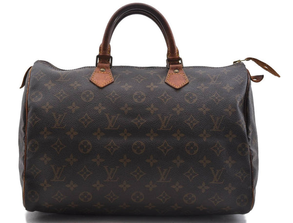 Authentic LOUIS VUITTON Monogram Speedy 35 Hand Bag Purse M41524 LV 4808C