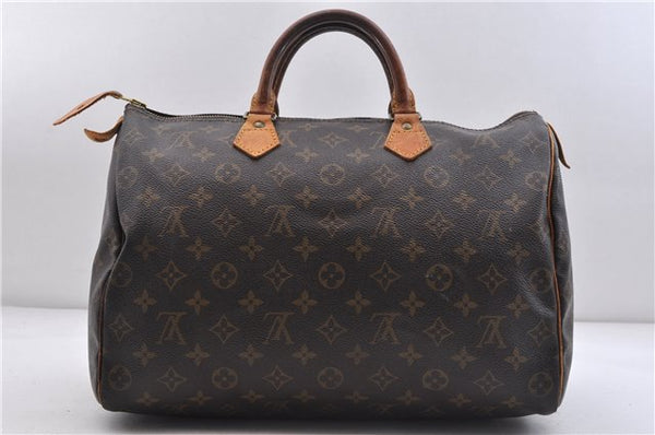 Authentic LOUIS VUITTON Monogram Speedy 35 Hand Bag Purse M41524 LV 4808C