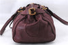 Authentic Chloe Vintage Paddington Leather Shoulder Tote Bag Purple 4808E