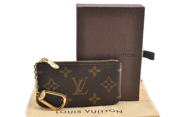 Authentic Louis Vuitton Monogram Pochette Cles Coin Case M62650 LV Box 4809F