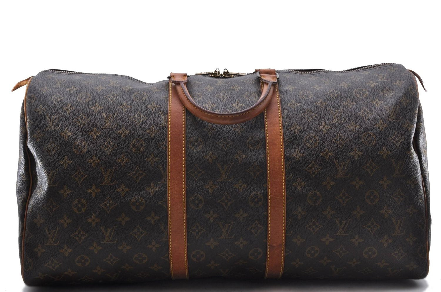 Authentic Louis Vuitton Monogram Keepall 55 Travel Boston Bag M41424 LV 4810D