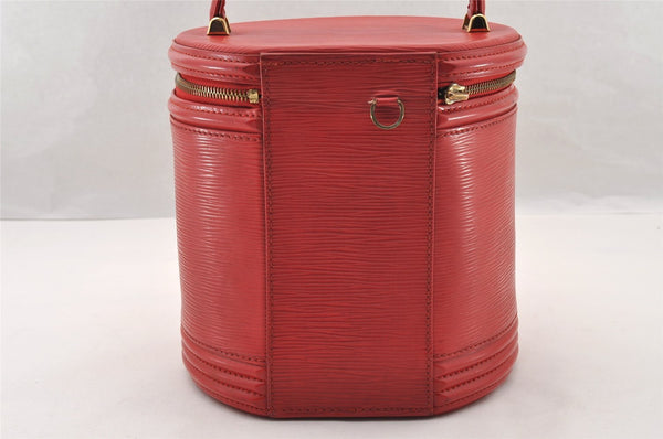 Authentic Louis Vuitton Epi Cannes Red Cosmetic Hand Bag Purse M48037 Junk 4810I
