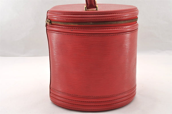Authentic Louis Vuitton Epi Cannes Red Cosmetic Hand Bag Purse M48037 Junk 4810I