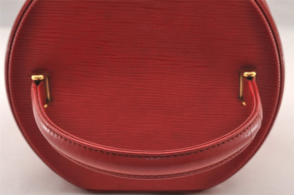Authentic Louis Vuitton Epi Cannes Red Cosmetic Hand Bag Purse M48037 Junk 4810I