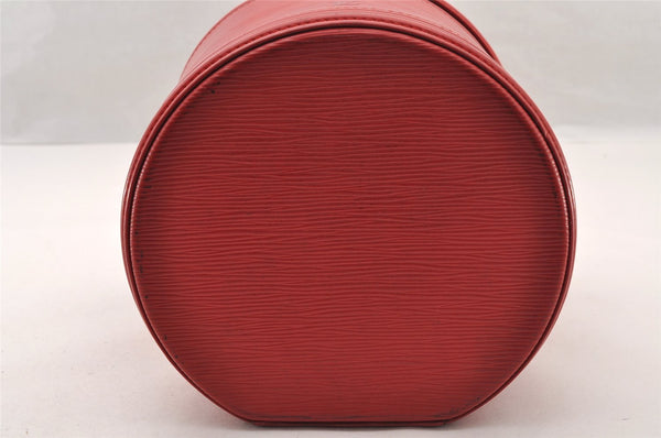 Authentic Louis Vuitton Epi Cannes Red Cosmetic Hand Bag Purse M48037 Junk 4810I