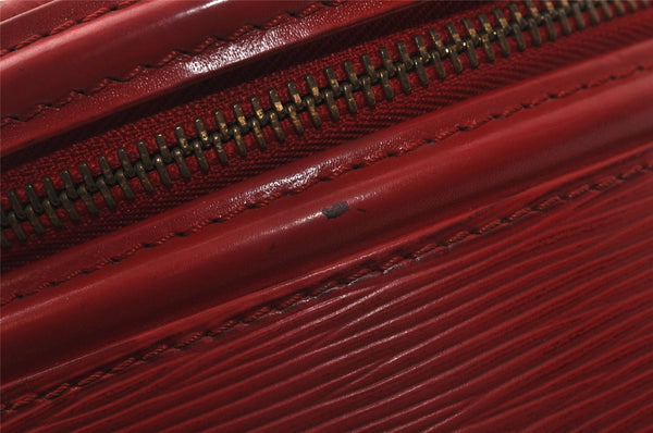 Authentic Louis Vuitton Epi Cannes Red Cosmetic Hand Bag Purse M48037 Junk 4810I