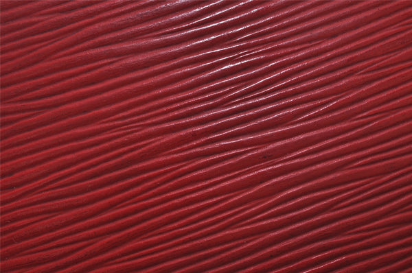 Authentic Louis Vuitton Epi Cannes Red Cosmetic Hand Bag Purse M48037 Junk 4810I