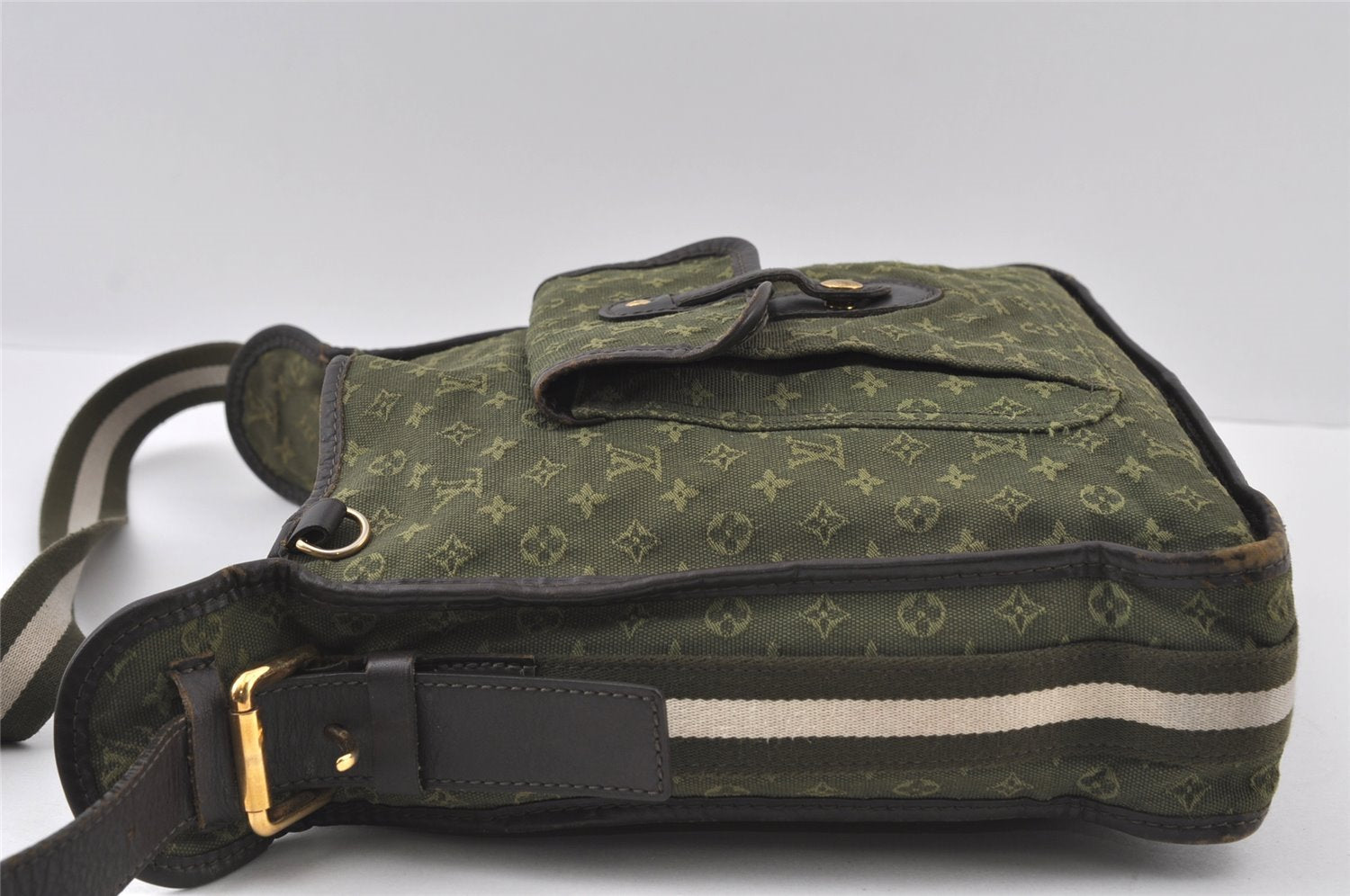 Authentic Louis Vuitton Monogram Mini Besace Mary Kate Shoulder Bag Green 4814I