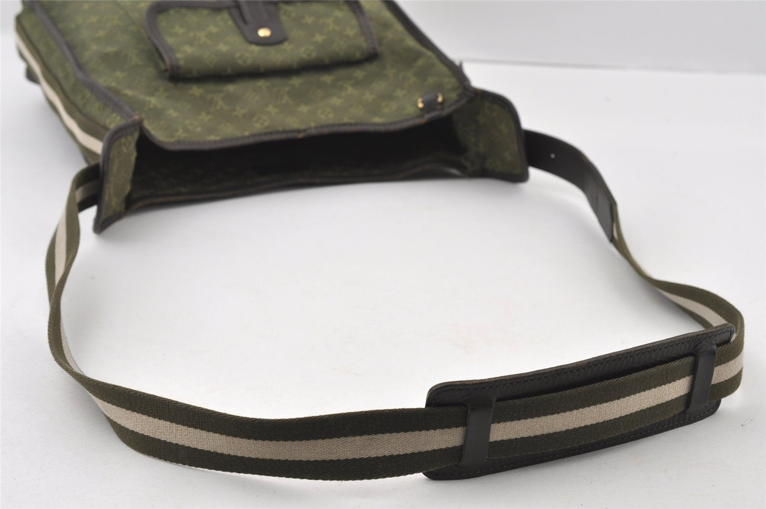 Authentic Louis Vuitton Monogram Mini Besace Mary Kate Shoulder Bag Green 4814I