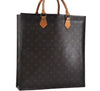 Authentic Louis Vuitton Monogram Sac Plat Hand Bag M51140 LV 4816D