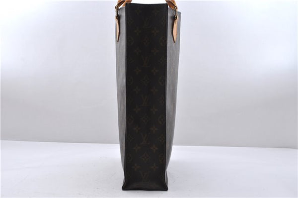 Authentic Louis Vuitton Monogram Sac Plat Hand Bag M51140 LV 4816D