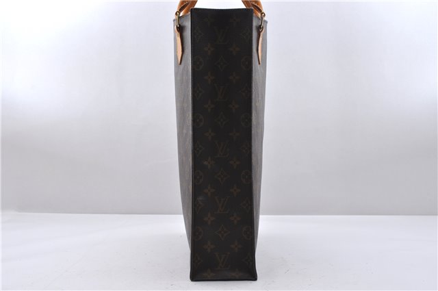 Authentic Louis Vuitton Monogram Sac Plat Hand Bag M51140 LV 4816D