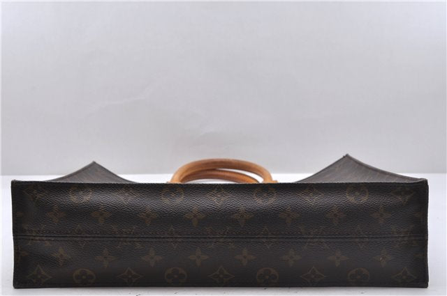 Authentic Louis Vuitton Monogram Sac Plat Hand Bag M51140 LV 4816D