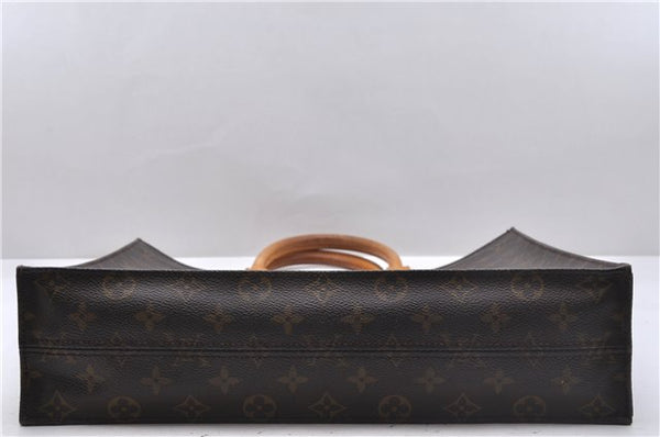 Authentic Louis Vuitton Monogram Sac Plat Hand Bag M51140 LV 4816D