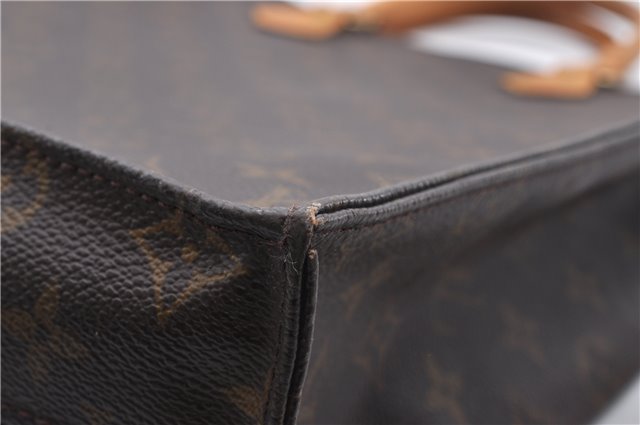 Authentic Louis Vuitton Monogram Sac Plat Hand Bag M51140 LV 4816D