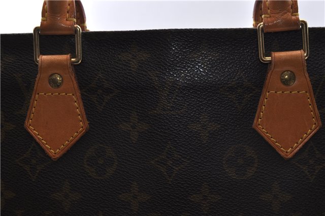 Authentic Louis Vuitton Monogram Sac Plat Hand Bag M51140 LV 4816D