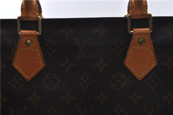 Authentic Louis Vuitton Monogram Sac Plat Hand Bag M51140 LV 4816D