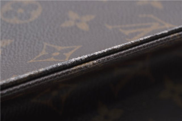 Authentic Louis Vuitton Monogram Sac Plat Hand Bag M51140 LV 4816D