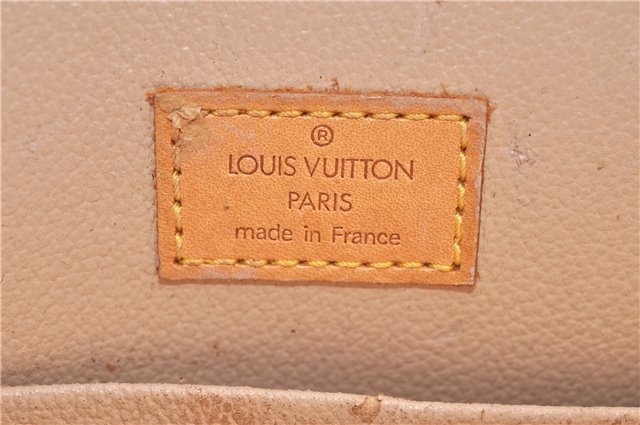 Authentic Louis Vuitton Monogram Sac Plat Hand Bag M51140 LV 4816D
