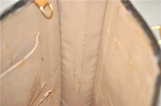 Authentic Louis Vuitton Monogram Sac Plat Hand Bag M51140 LV 4816D